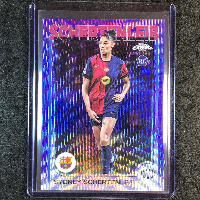 2024-25 Topps Chrome UEFA Women's SYDNEY SCHERTENLEIB Rookie Purple Wave 41/75