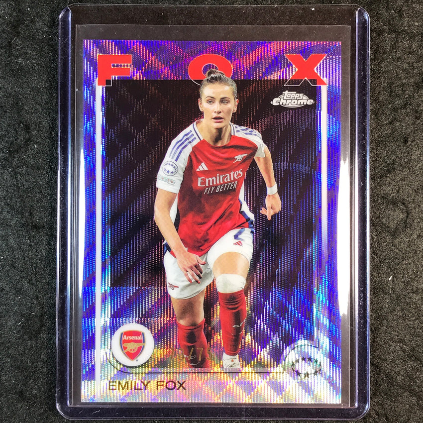 2024-25 Topps Chrome UEFA Women's EMILY FOX Base Purple Wave 73/75 #70