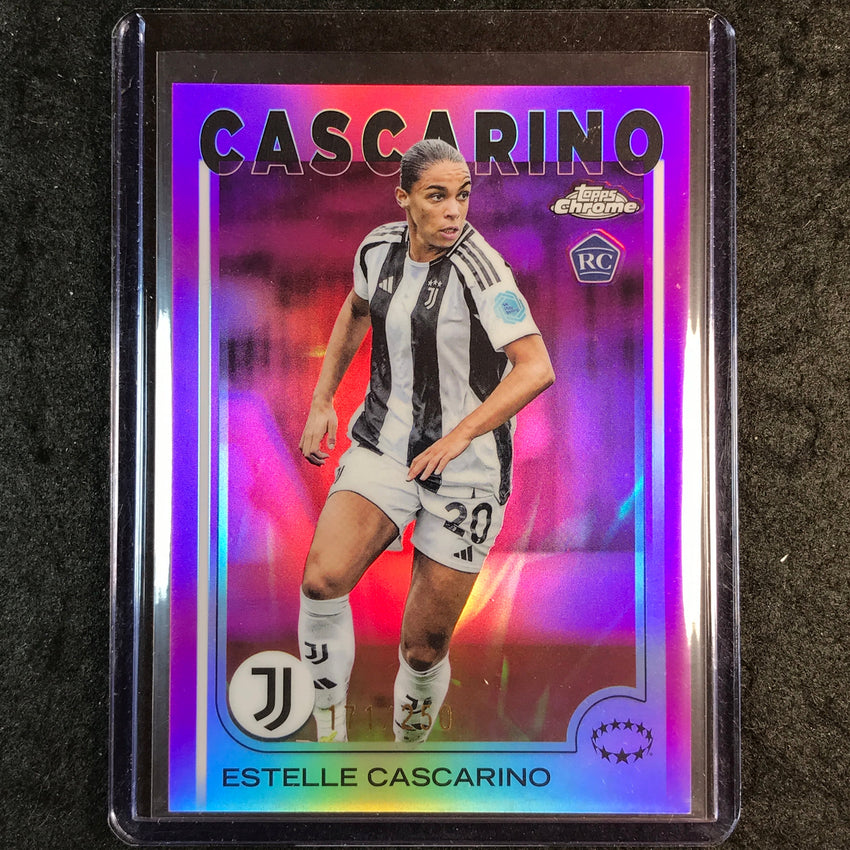 2024-25 Topps Chrome UEFA Women's ESTELLE CASCARINO Rookie Pink /250 #56