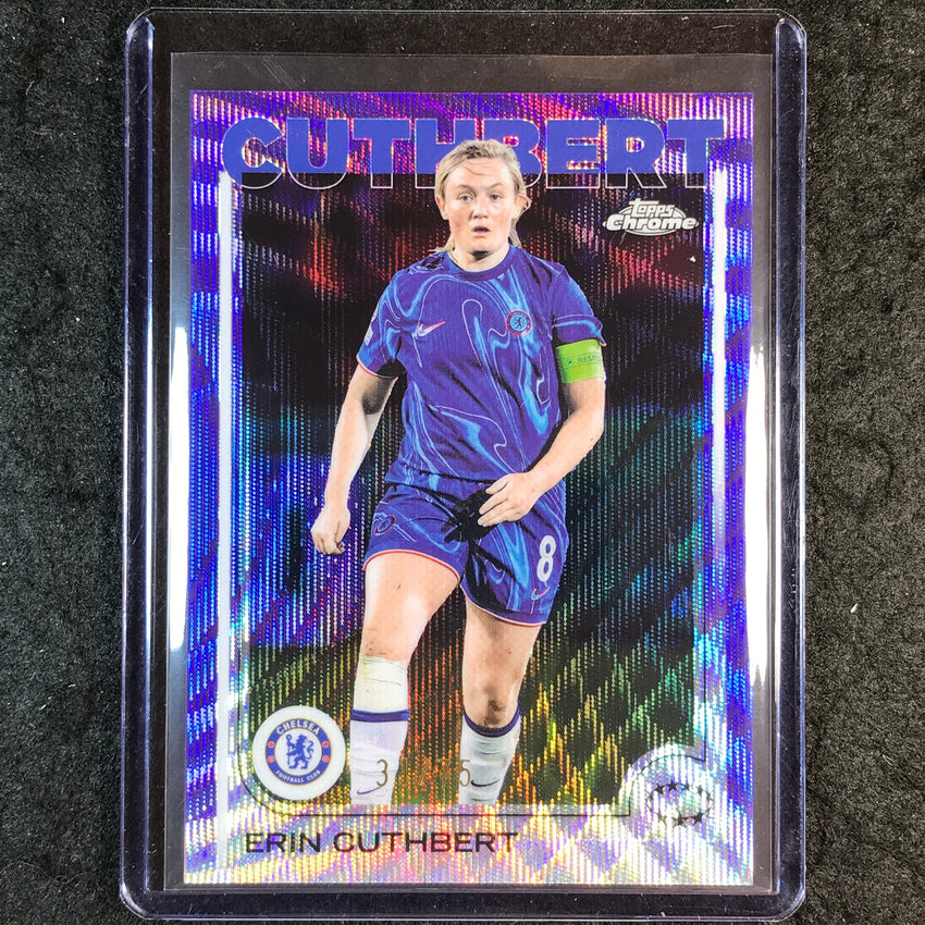 2024-25 Topps Chrome UEFA Women's ERIN CUTHBERT Base Purple Wave 31/75 #79