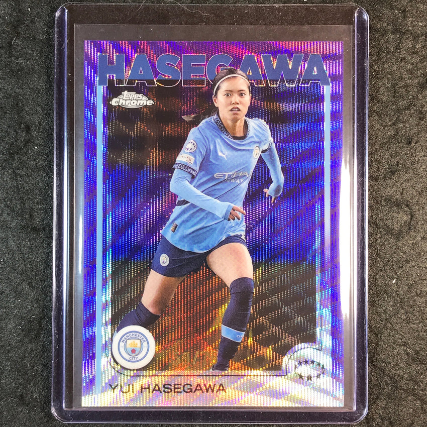 2024-25 Topps Chrome UEFA Women's YUI HASEGAWA Base Purple Wave 59/75 #80