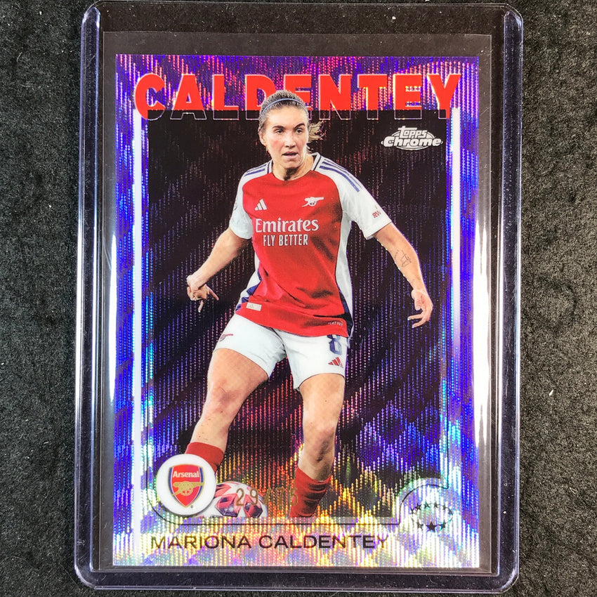 2024-25 Topps Chrome UEFA Women's MARIONA CALDENTEY Base Purple Wave 29/75 #83