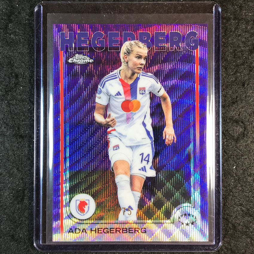 2024-25 Topps Chrome UEFA Women's ADA HEGERBERG Base Purple Wave 55/75 #91