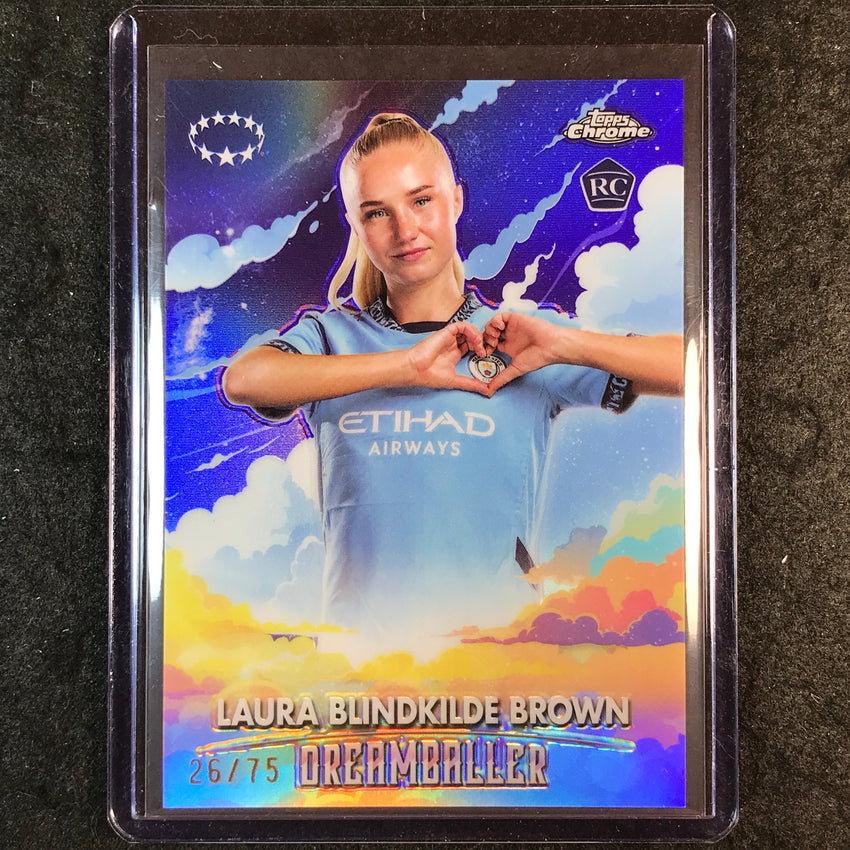 2024-25 Topps Chrome UEFA Women's BLINDKILDE BROWN Dreamballer Rookie 26/75