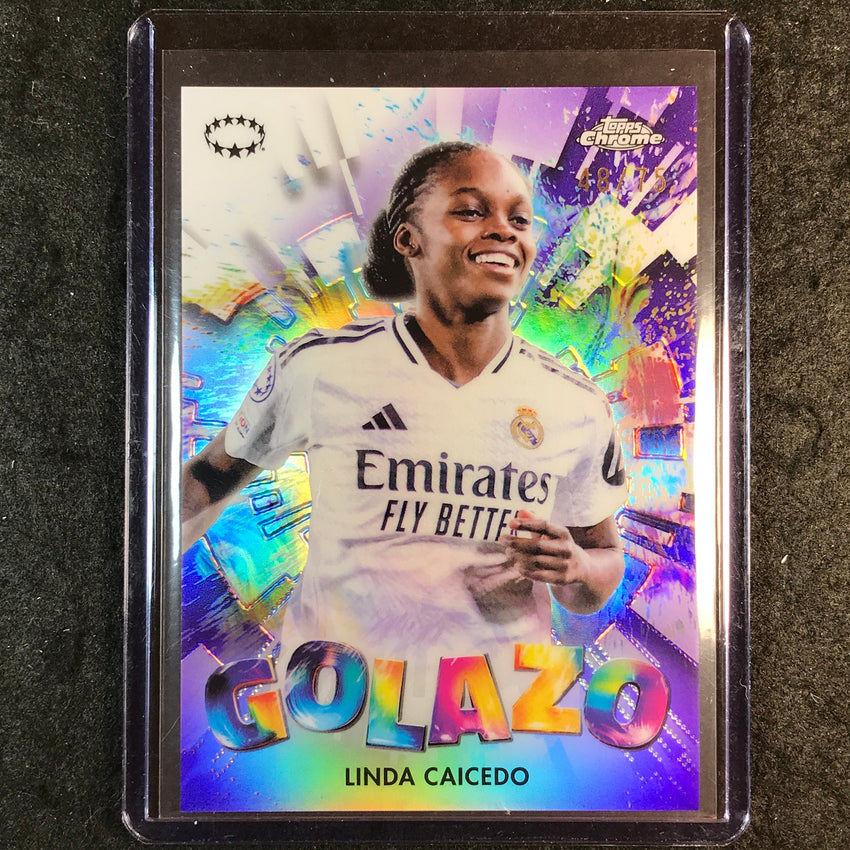 2024-25 Topps Chrome UEFA Women's LINDA CAICEDO Golazo Purple 48/75 #15
