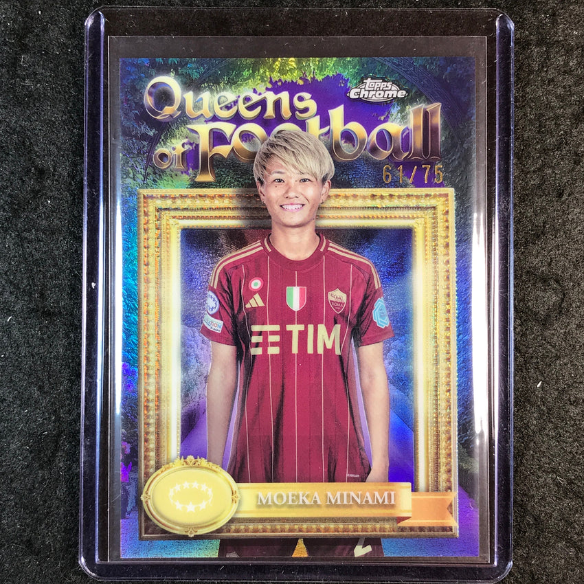 2024-25 Topps Chrome UEFA Women's MOEKA MINAMI Queens of Football Purple 61/75