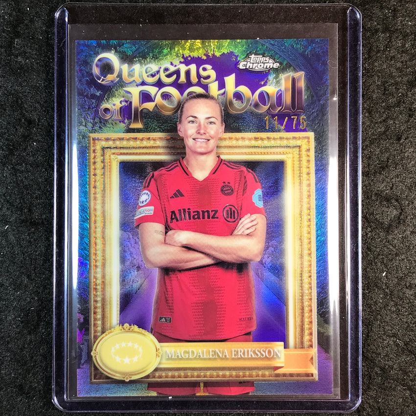 2024-25 Topps Chrome UEFA Women's ERIKSSON Queens of Football Purple 11/75 #16