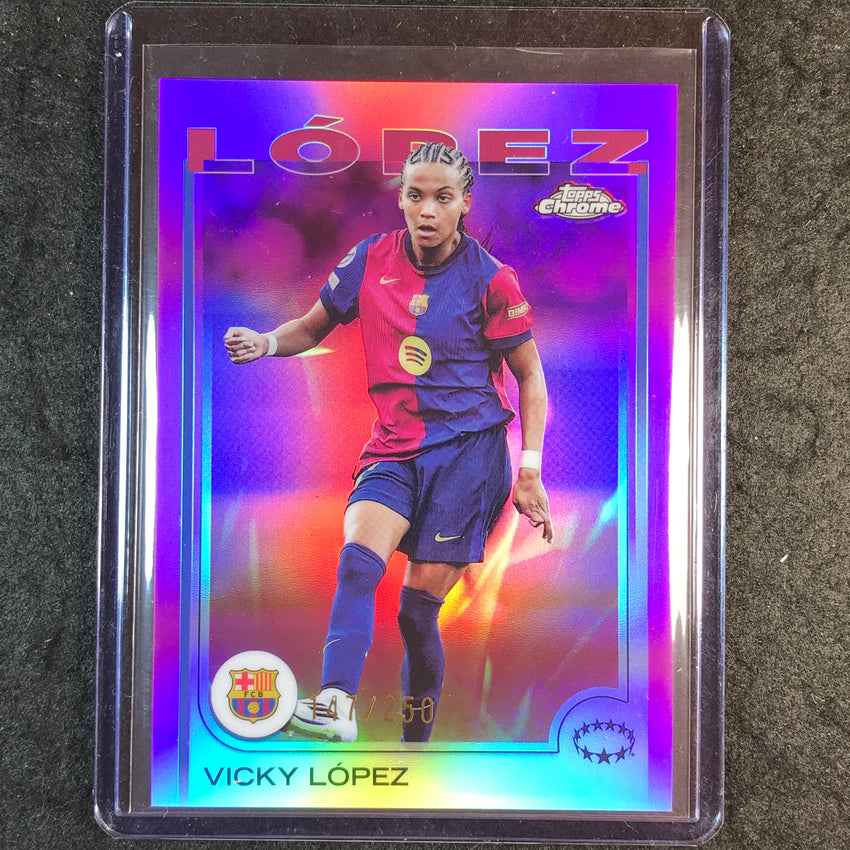 2024-25 Topps Chrome UEFA Women's VICKY LOPEZ Pink /250 #58