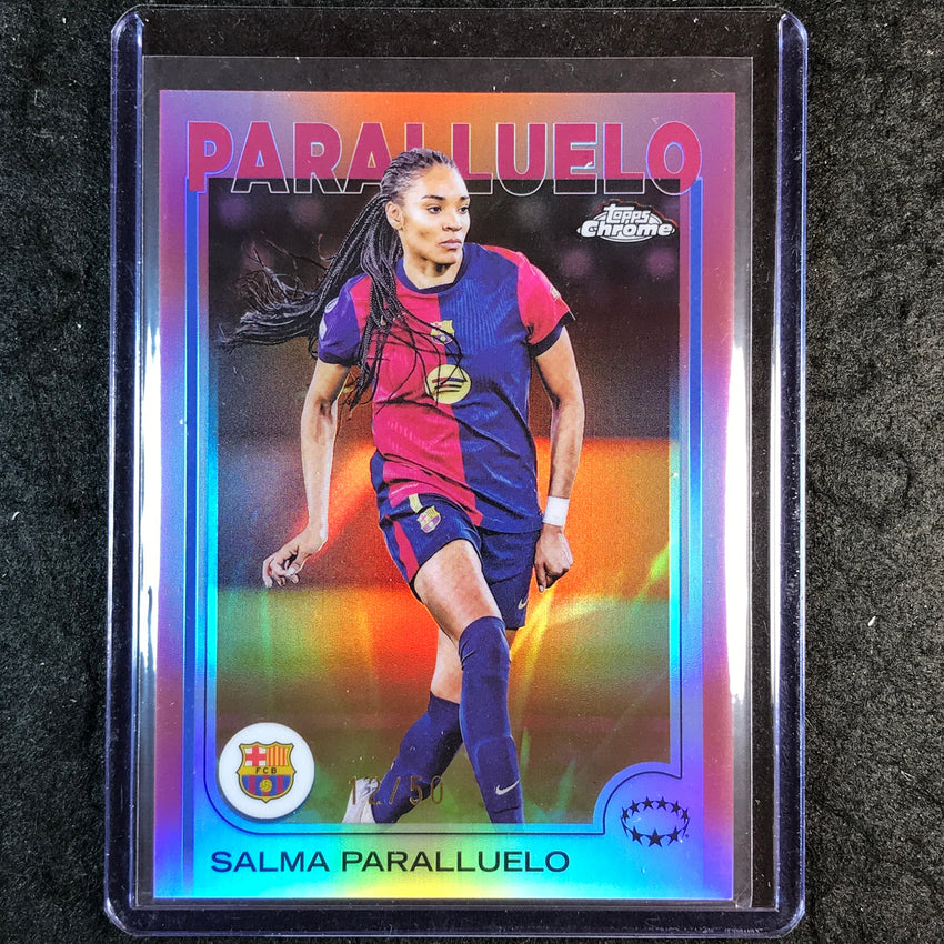 2024-25 Topps Chrome UEFA Women's SALMA PARALLUELO Base Rose Gold 12/50 #7