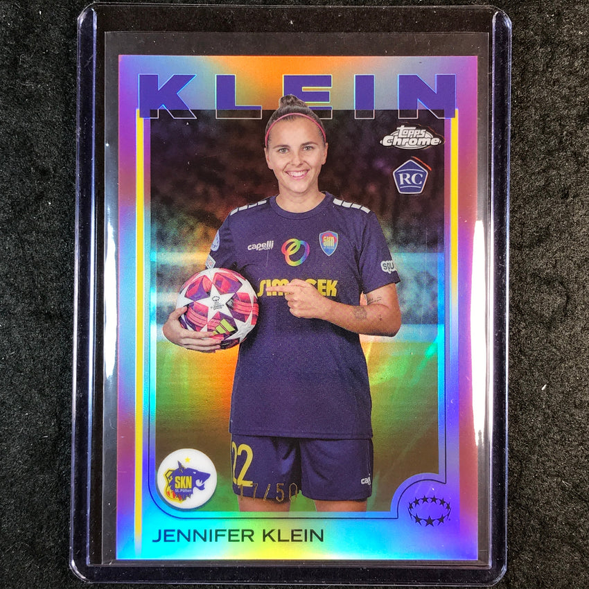 2024-25 Topps Chrome UEFA Women's JENNIFER KLEIN Rookie Base Rose Gold 17/50 #30