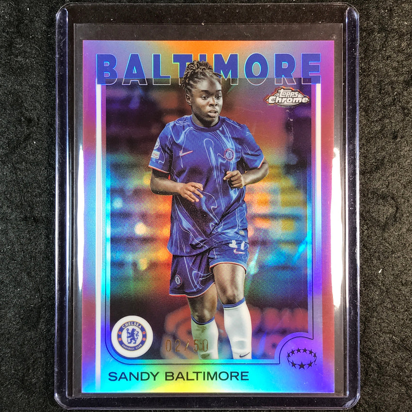 2024-25 Topps Chrome UEFA Women's SANDY BALTIMORE Base Rose Gold 2/50 #32