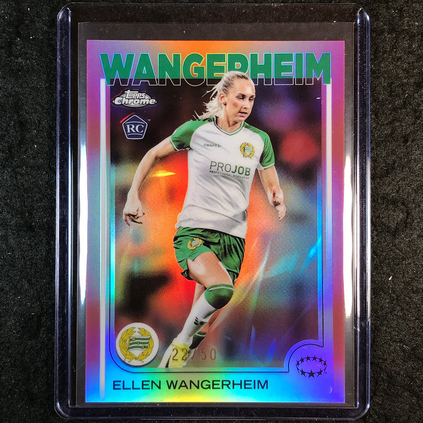 2024-25 Topps Chrome UEFA Women's ELLEN WANGERHEIM Rookie Base Rose Gold 22/50