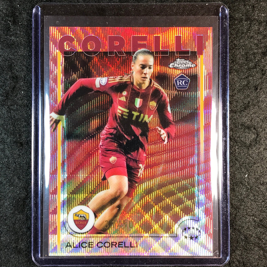 2024-25 Topps Chrome UEFA Women's ALICE CORELLI Rookie Rose Gold Wave 31/50 #28