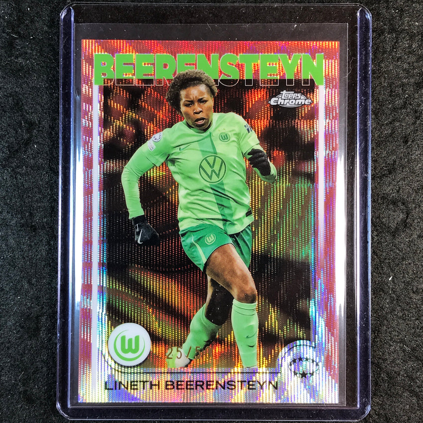 2024-25 Topps Chrome UEFA Women's LINETH BEERENSTEYN Base Rose Gold Wave 25/50