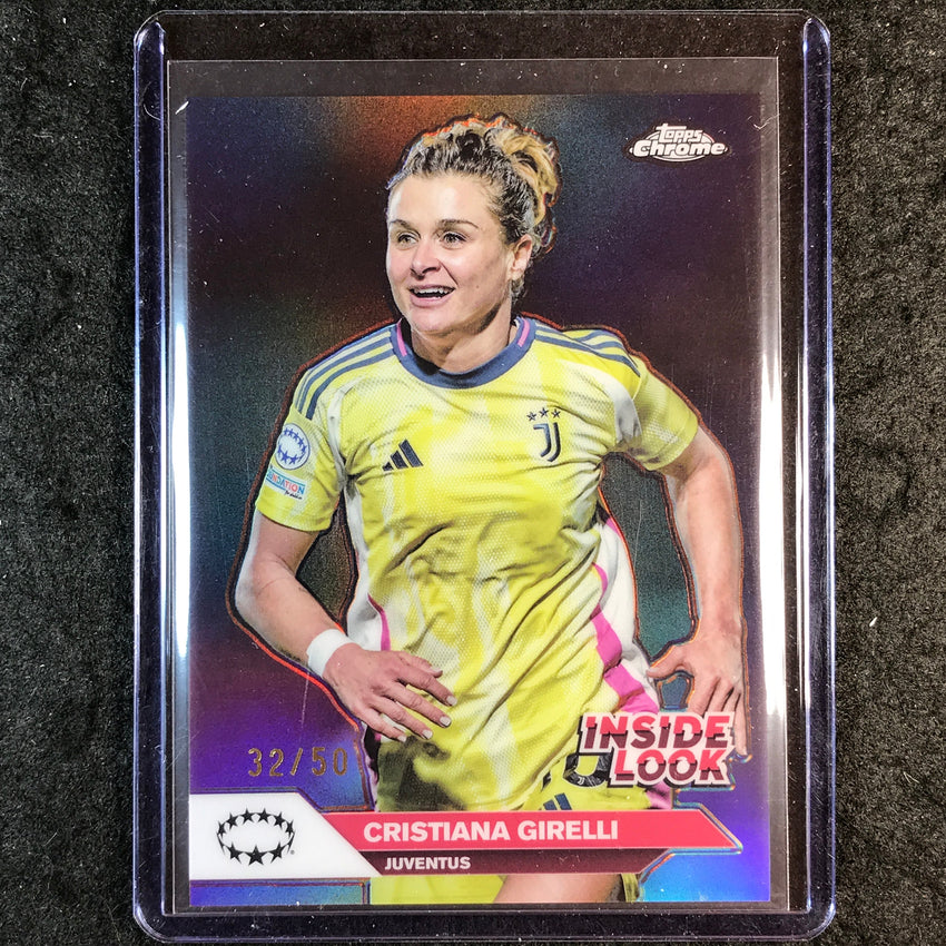 2024-25 Topps Chrome UEFA Women's CRISTIANA GIRELLI Inside Look Rose Gold 32/50