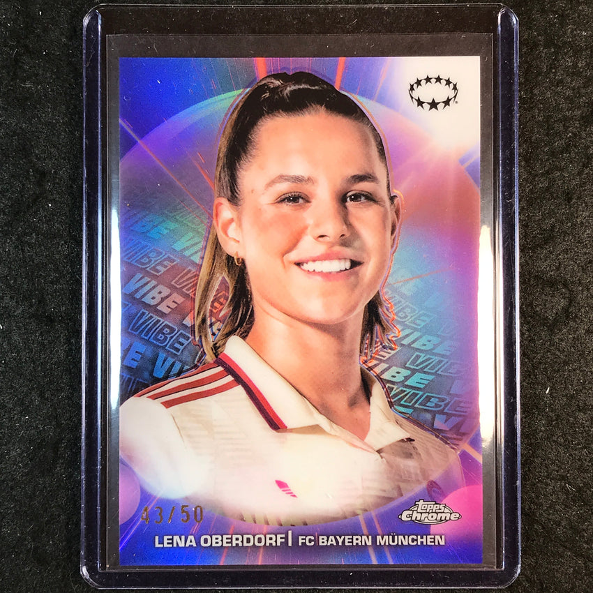 2024-25 Topps Chrome UEFA Women's LENA OBERDORF Vibe Rose Gold 43/50 #18
