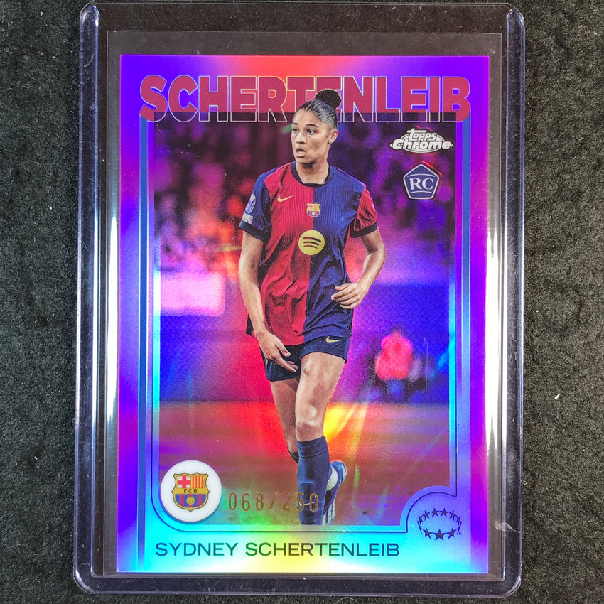 2024-25 Topps Chrome UEFA Women's SYDNEY SCHERTENLEIB Rookie Pink /250 #67