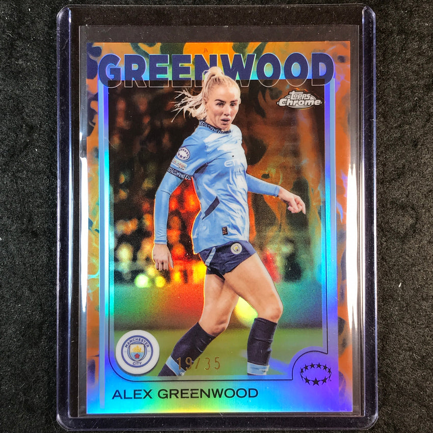 2024-25 Topps Chrome UEFA Women's ALEX GREENWOOD Base Inferno 19/35 #88