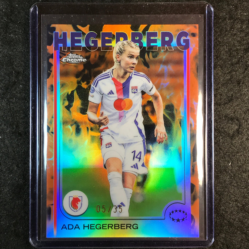 2024-25 Topps Chrome UEFA Women's ADA HEGERBERG Base Inferno 5/35 #91