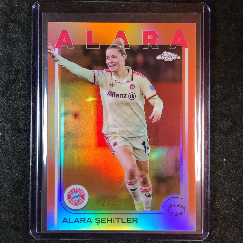 2024-25 Topps Chrome UEFA Women's ALARA SEHITLER Base Orange 2/25 #23