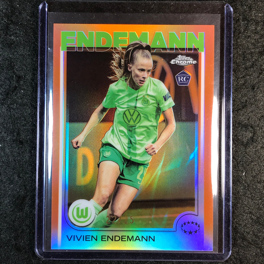 2024-25 Topps Chrome UEFA Women's VIVIEN ENDEMANN Rookie Base Orange 22/25 #66