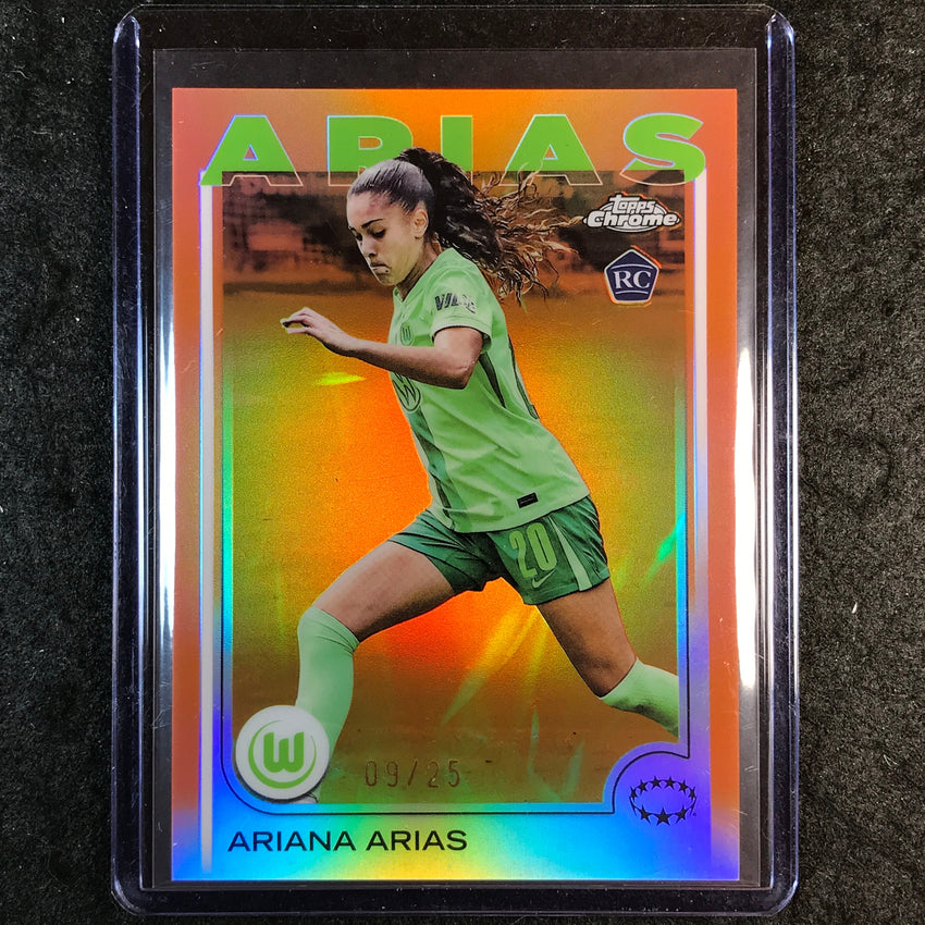 2024-25 Topps Chrome UEFA Women's ARIANA ARIAS Rookie Base Orange 9/25 #85