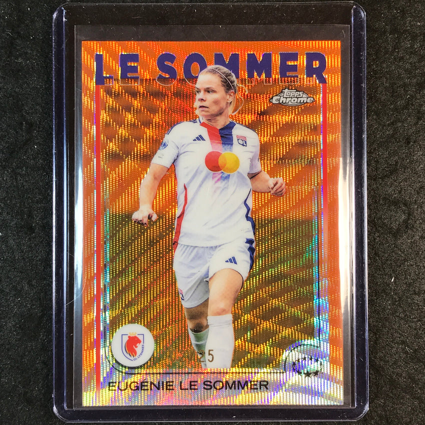 2024-25 Topps Chrome UEFA Women's EUGENIE LE SOMMER Base Orange Wave 2/25 #39
