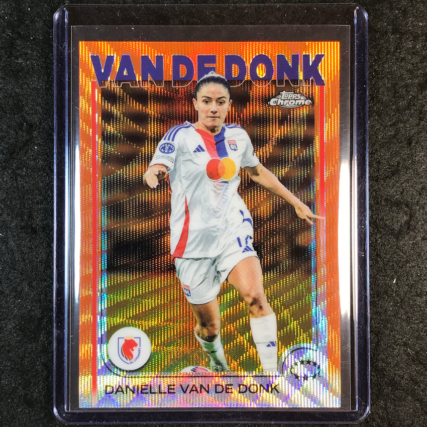 2024-25 Topps Chrome UEFA Women's DANIELLE VAN DE DONK Orange Wave 15/25 #65