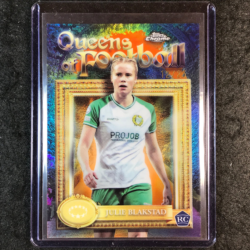 2024-25 Topps Chrome UEFA Women's JULIE BLAKSTAD Queens of Football Rookie 12/25