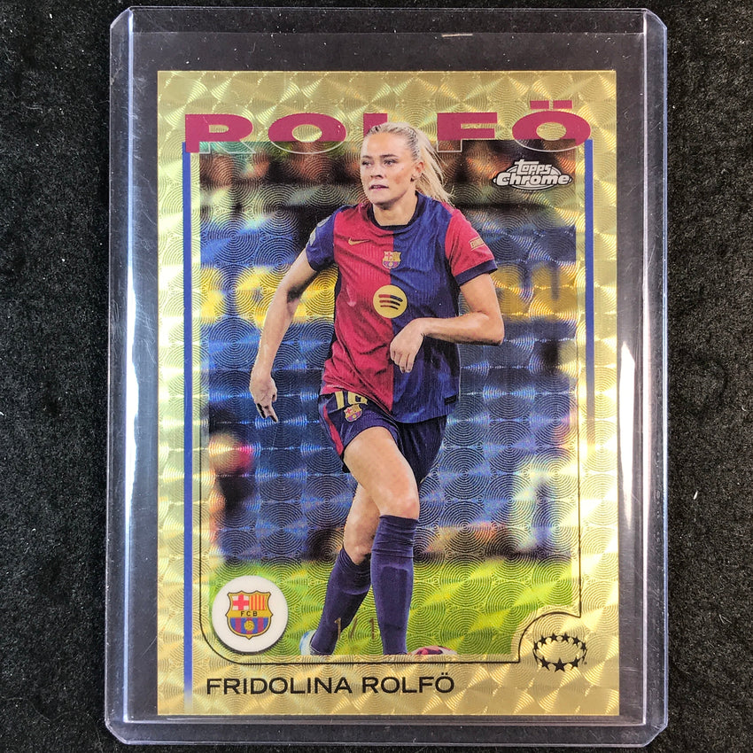 2024-25 Topps Chrome UEFA Women's FRIDOLINA ROLFO Base Gold Superfractor 1/1 #96