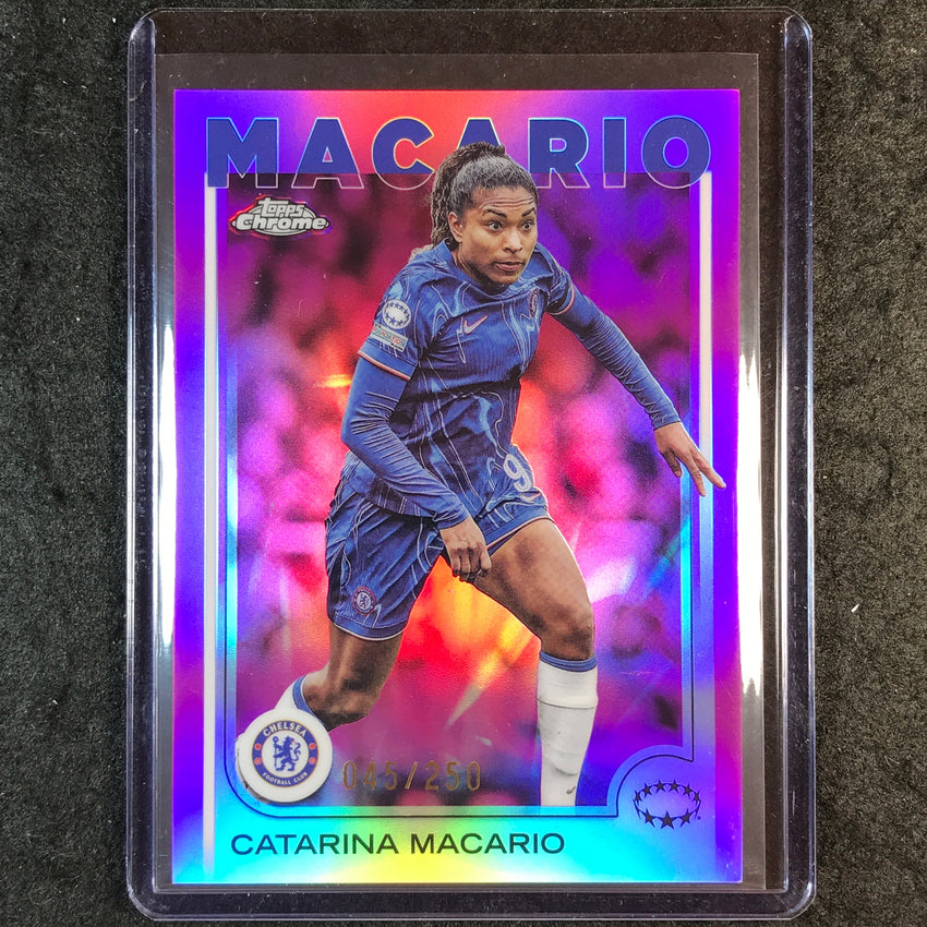 2024-25 Topps Chrome UEFA Women's CATARINA MACARIO Pink /250 #75