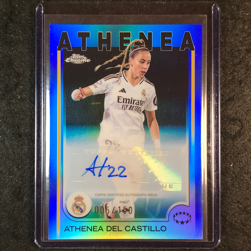 2024-25 Topps Chrome UEFA Women's ATHENEA DEL CASTILLO Base Auto Blue 5/150