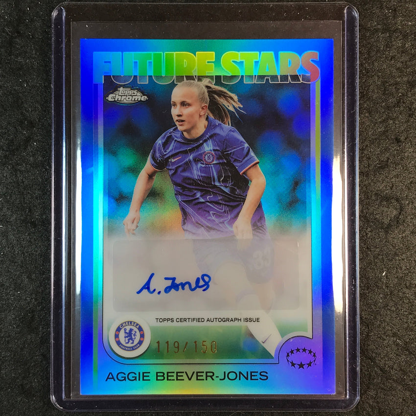 2024-25 Topps Chrome UEFA Women's AGGIE BEEVER-JONES Future Auto Blue 119/150