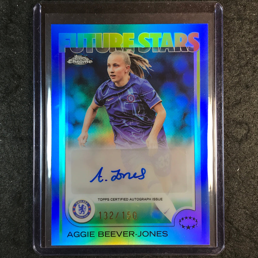 2024-25 Topps Chrome UEFA Women's AGGIE BEEVER-JONES Future Auto Blue 132/150