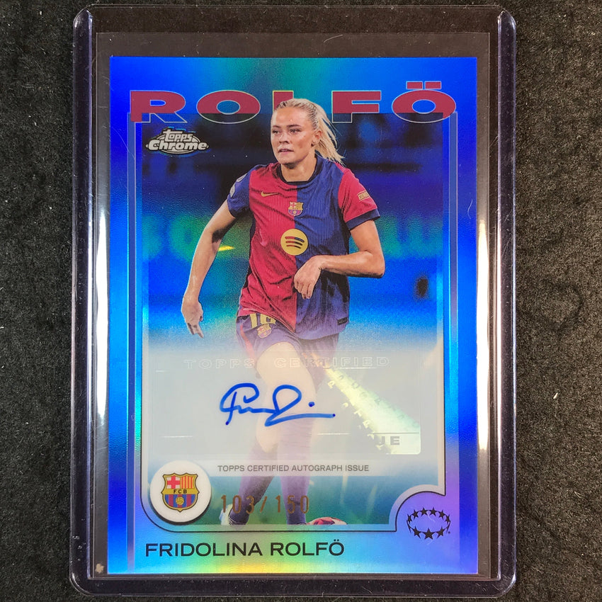 2024-25 Topps Chrome UEFA Women's FRIDOLINA ROLFO Base Auto Blue 103/150