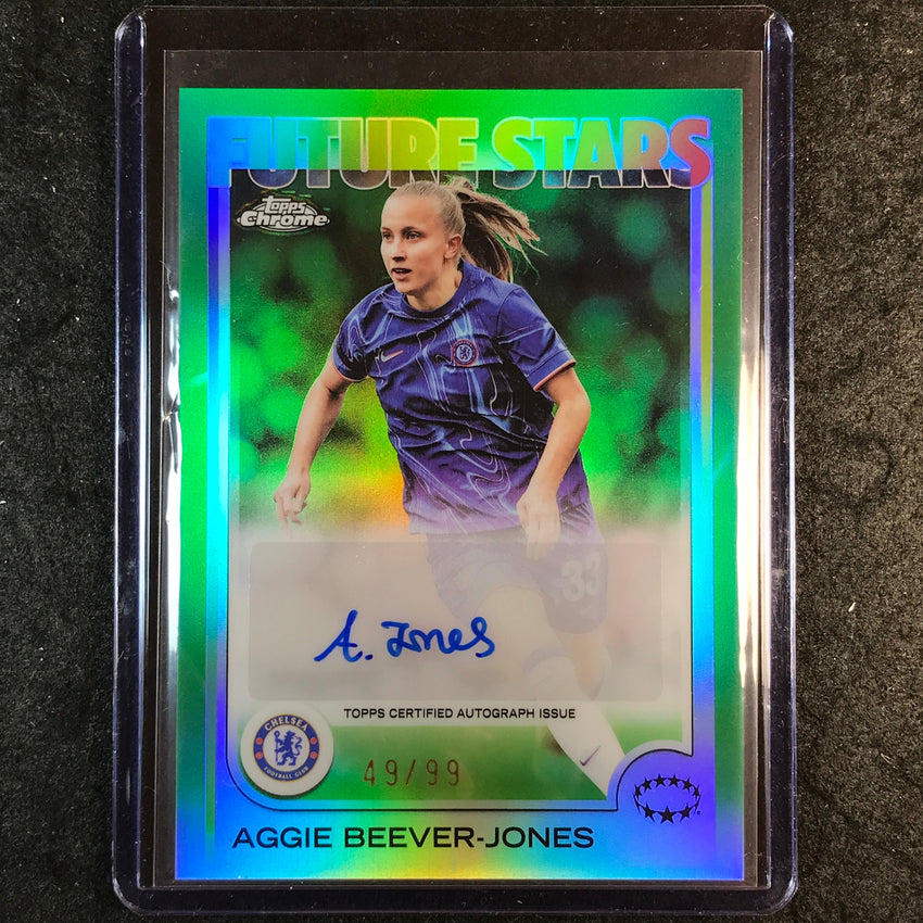 2024-25 Topps Chrome UEFA Women's AGGIE BEEVER-JONES Future Auto Green 49/99