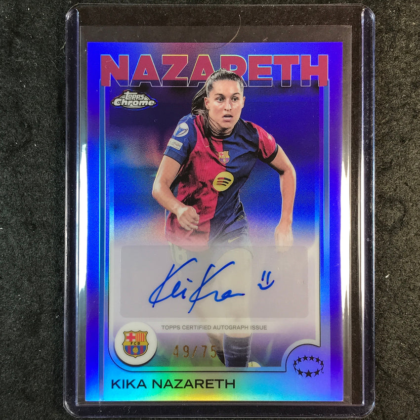 2024-25 Topps Chrome UEFA Women's KIKA NAZARETH Base Auto Purple 49/75