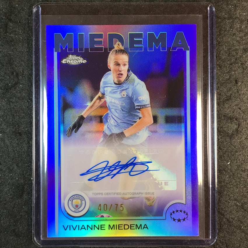 2024-25 Topps Chrome UEFA Women's VIVIANNE MIEDEMA Base Auto Purple 40/75