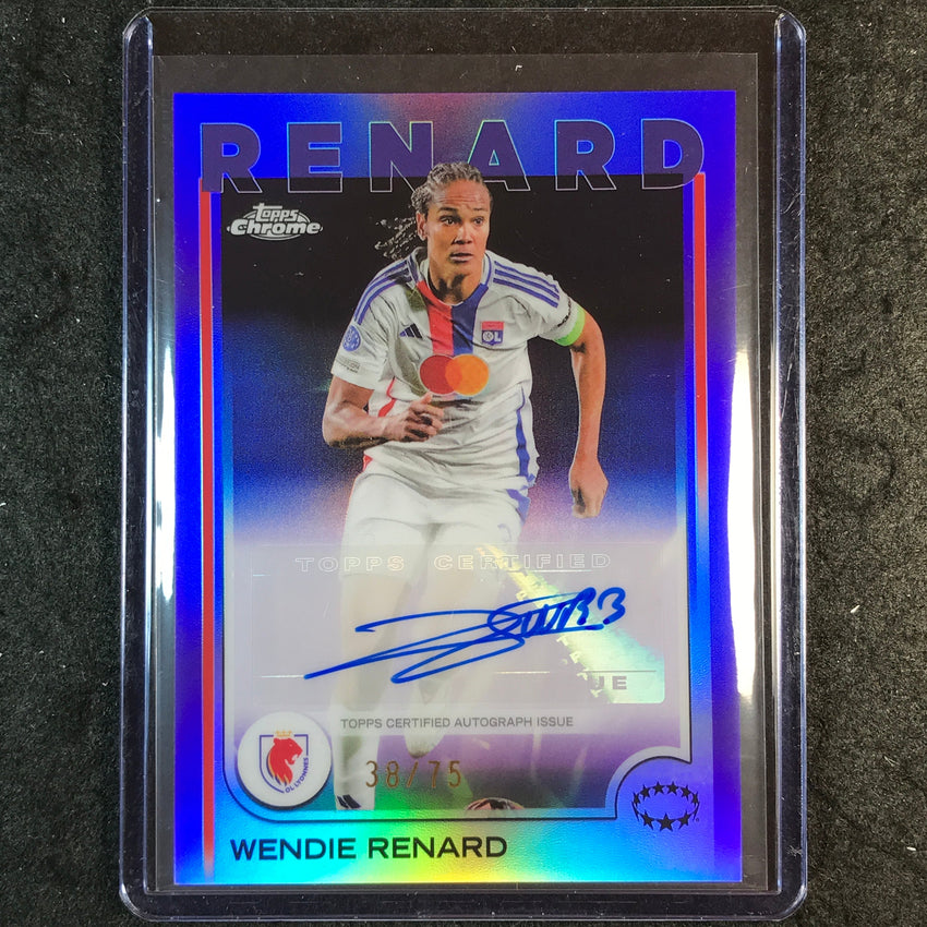 2024-25 Topps Chrome UEFA Women's WENDIE RENARD Base Auto Purple 38/75