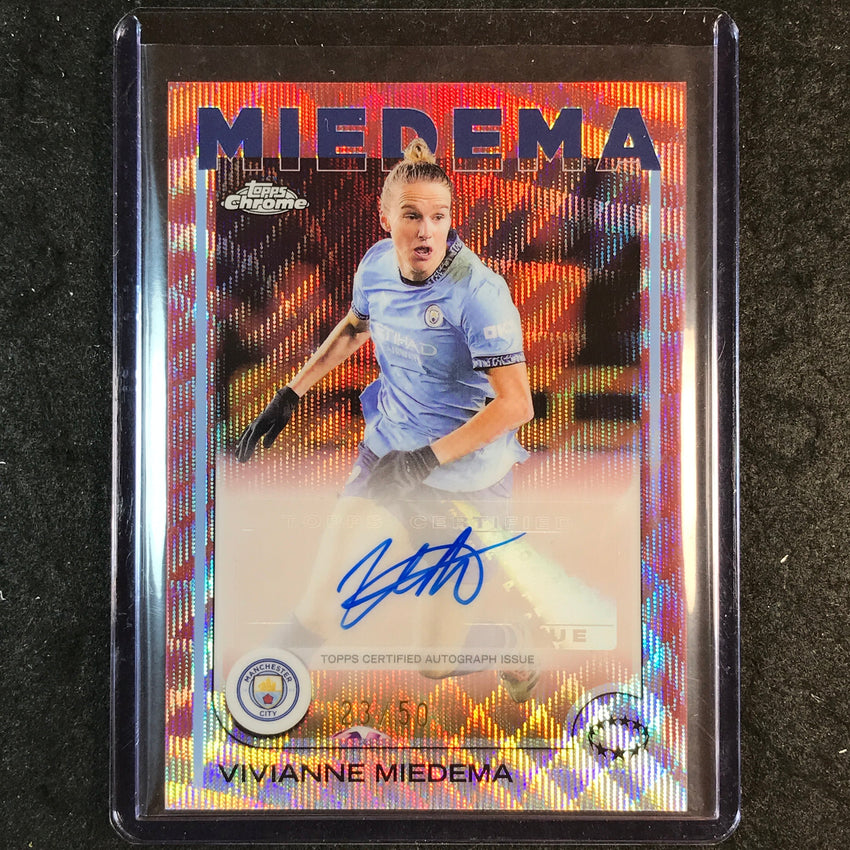 2024-25 Topps Chrome UEFA Women's VIVIANNE MIEDEMA Auto Rose Gold Wave 23/50