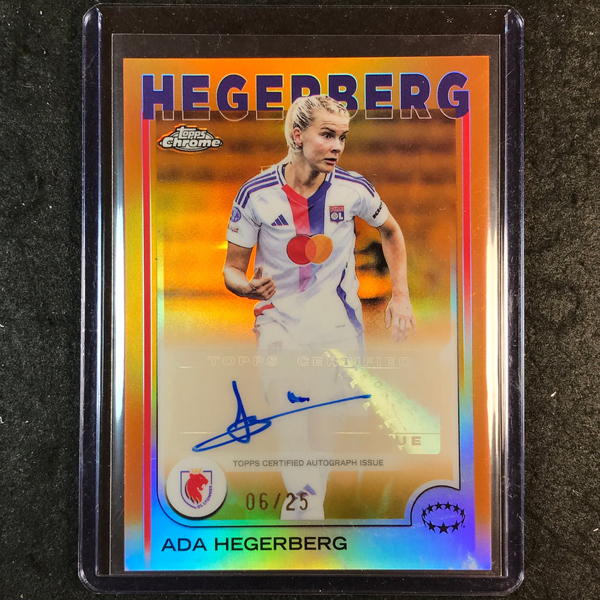 2024-25 Topps Chrome UEFA Women's ADA HEGERBERG Base Auto Orange 6/25