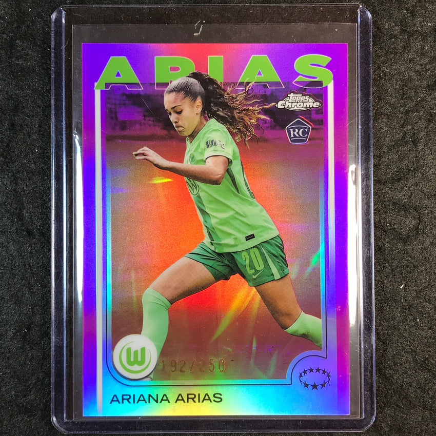 2024-25 Topps Chrome UEFA Women's ARIANA ARIAS Rookie Pink /250 #85