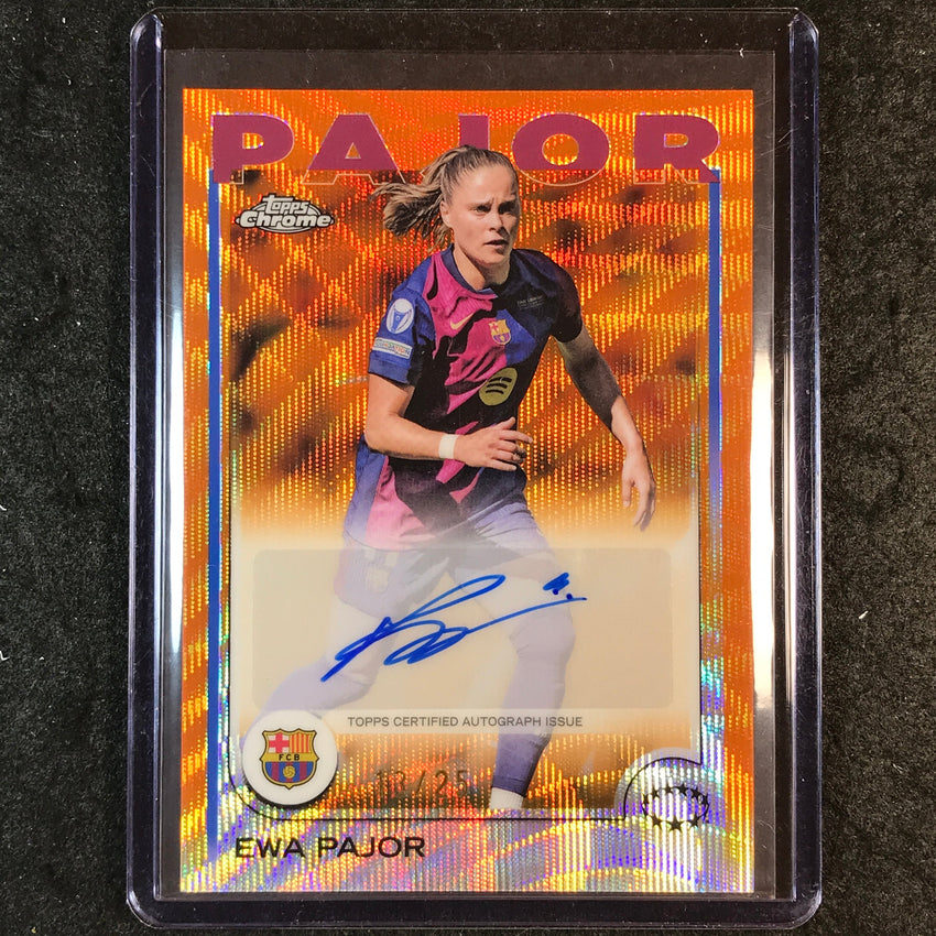 2024-25 Topps Chrome UEFA Women's EWA PAJOR Base Auto Orange Wave 13/25