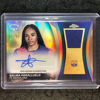 2024-25 Topps Chrome UEFA Women's SALMA PARALLUELO Relic Auto Rose Gold 40/50
