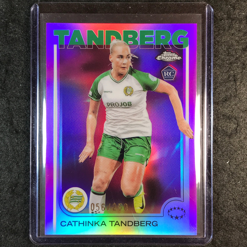 2024-25 Topps Chrome UEFA Women's CATHINKA TANDBERG Rookie Pink /250 #90