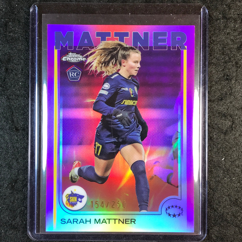 2024-25 Topps Chrome UEFA Women's SARAH MATTNER Pink /250 #95