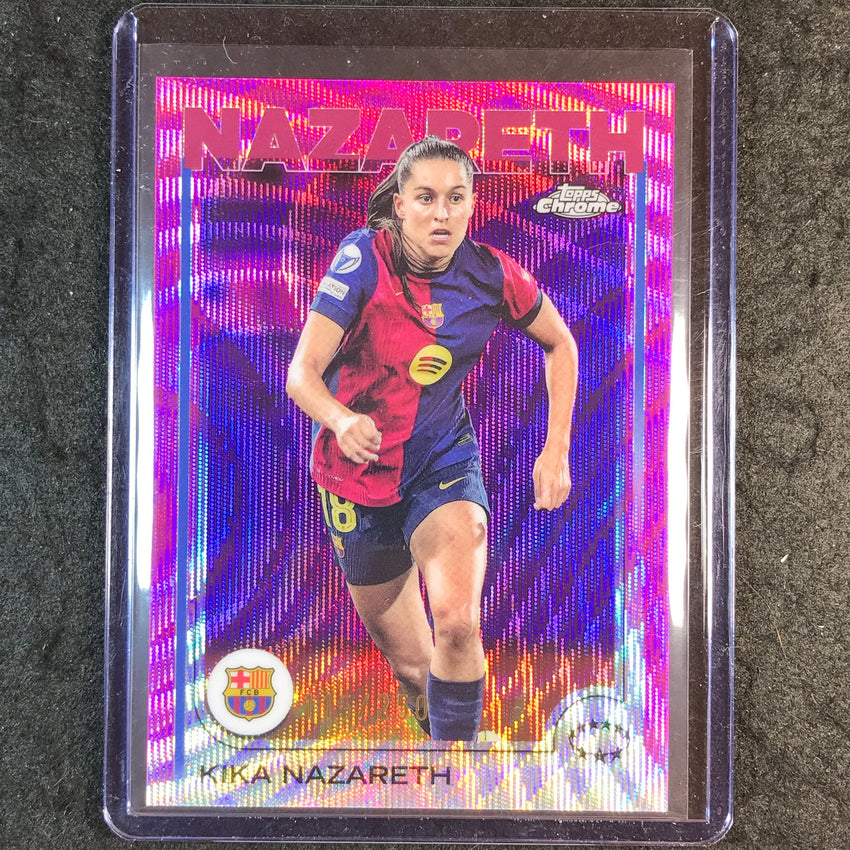 2024-25 Topps Chrome UEFA Women's KIKA NAZARETH Pink Wave /250 #8