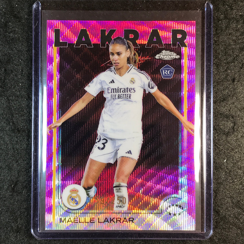 2024-25 Topps Chrome UEFA Women's MAELLE LAKRAR Rookie Pink Wave /250 #13