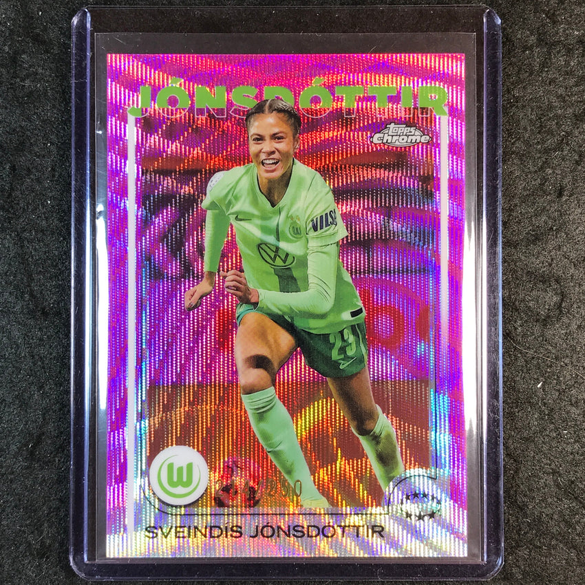 2024-25 Topps Chrome UEFA Women's SVEINDIS JONSDOTTIR Pink Wave /250 #16