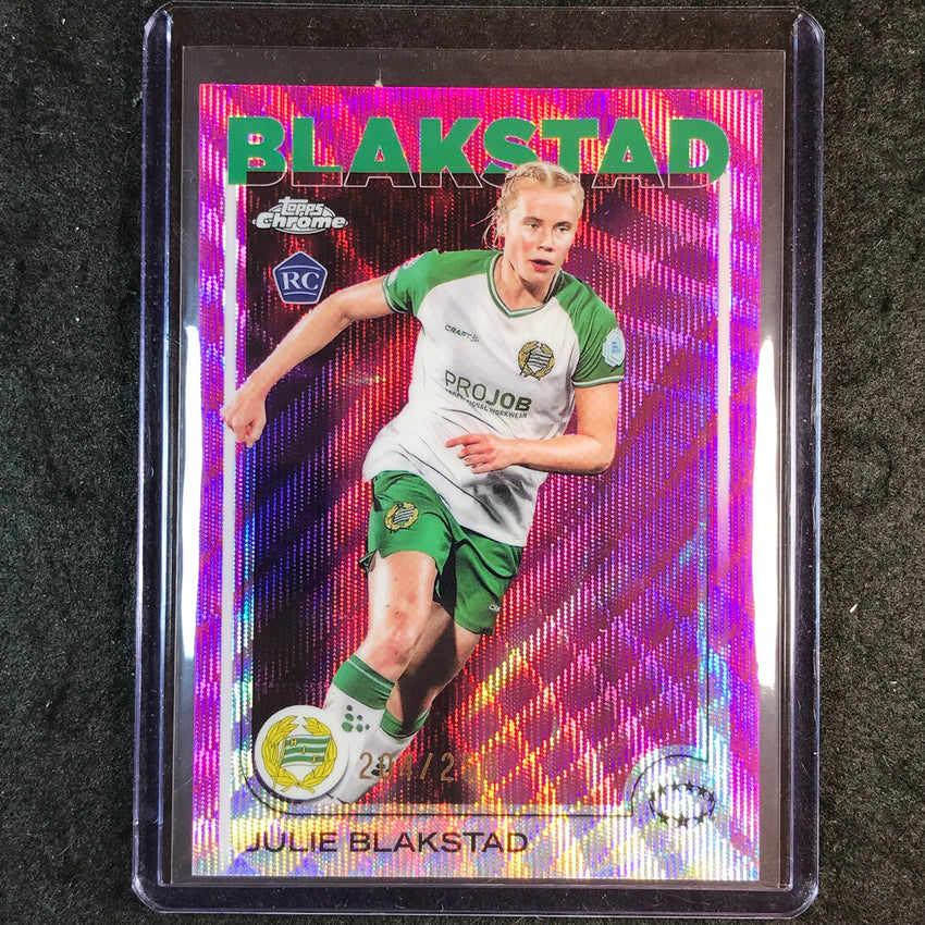 2024-25 Topps Chrome UEFA Women's JULIE BLAKSTAD Rookie Pink Wave /250 #27